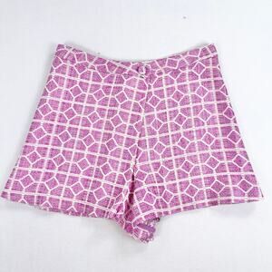 Alexis Valley Asymmetrical Jacquard Skort Women’s Large Pink Geometric Festival